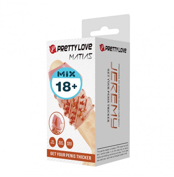 PRETTY LOVE - MATIAS Glans Exposed Penis Sleeve (Skin Color)